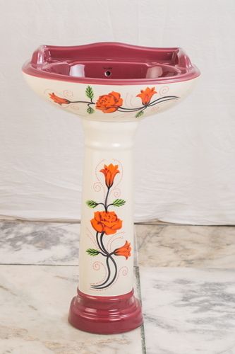 Pedestal Wash Basin for Bathroom