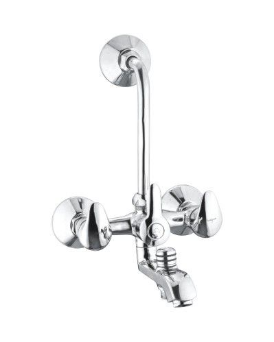 Stainless Steel Brass 3 In 1 Wall Mixer With Wall Flanges