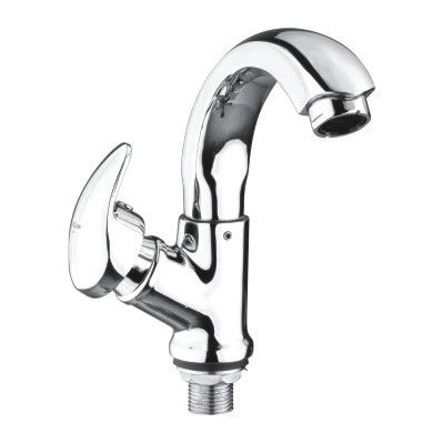 Stainless Steel Brass Pillar Tap With Swan Neck