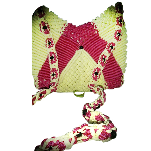 Bags - Hand-Beaded Medium Pink Purse, Stylish Handcrafted Spacious Traditional Design