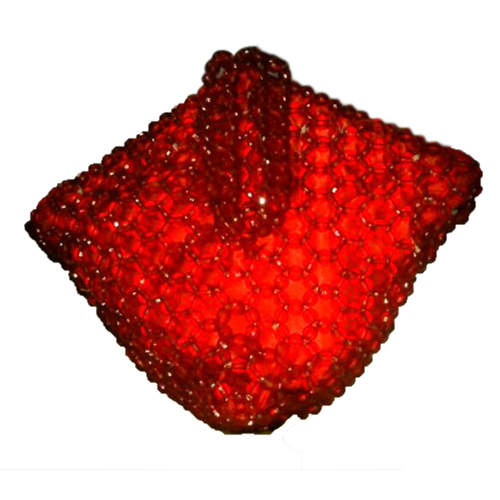 Beaded purse - red