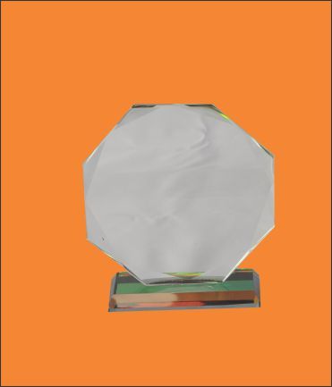 Crystal Round Trophy