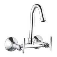 CP Wall Mixer Sink With Swivel J Spout