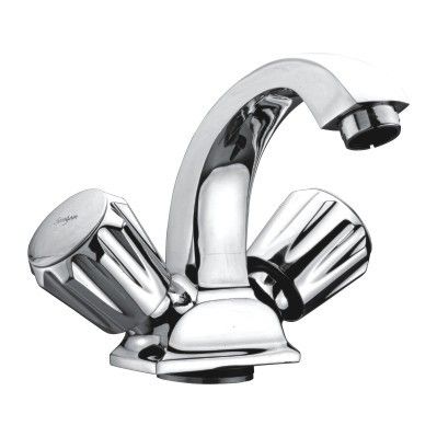 Stainless Steel Brass Basin Wall Mixer Central Hole & Leg Set