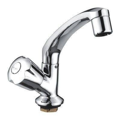 Stainless Steel Cp Pillar Tap With Swan Neck