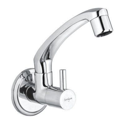 Stainless Steel Sink Cock With Swinging Spout 