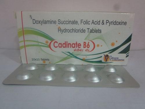 Doxylamine, Folic Acid & Pyridoxine Tablets
