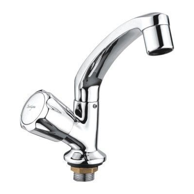 Brass Pillar Tap With Swan Neck