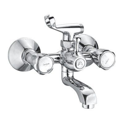 Stainless Steel Brass Wall Mixer With Wall Flanges & Crutch