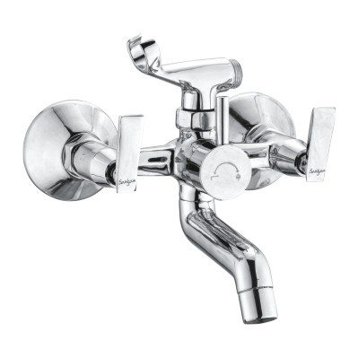 Shower Wall Mixer With Flanges & Crutch
