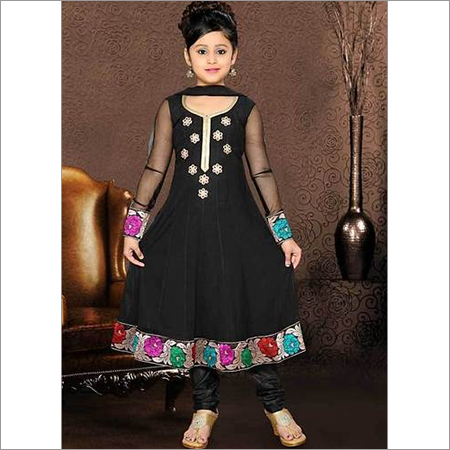 Black colour salwar kameez