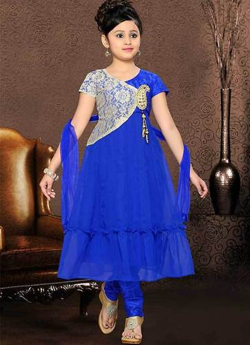 Blue color salwar kameez