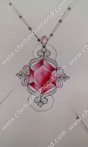 Ruby Diamond Pendant