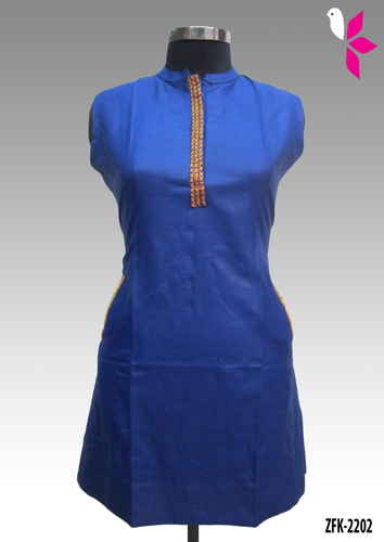 Linen Embroidered Kurti