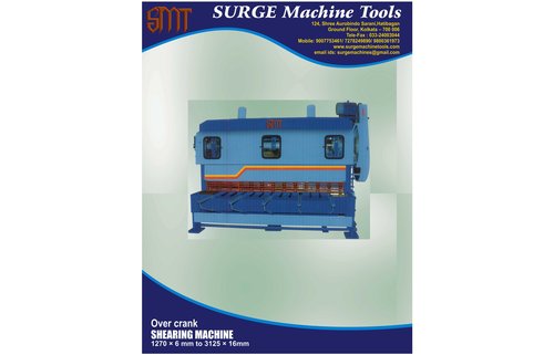 Mechanical Over Crank Shearing Machine Warranty: 1 Yr