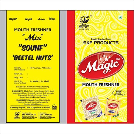 Saunf Mouth Freshener - Saunf & Betel Nut, Yellow, Flexible Pouch | Fresh Breath, Long Lasting, Pleasing Aroma, Delicious Taste