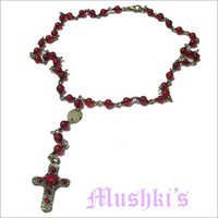 Handmade Beaded Rosary Long Necklace