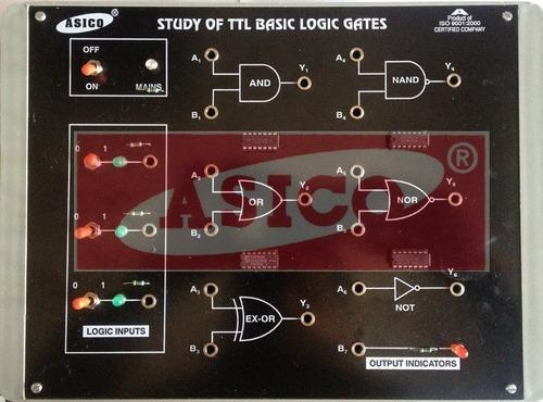 Study Of Logic Gates Using Ttl ICs 6 in 1