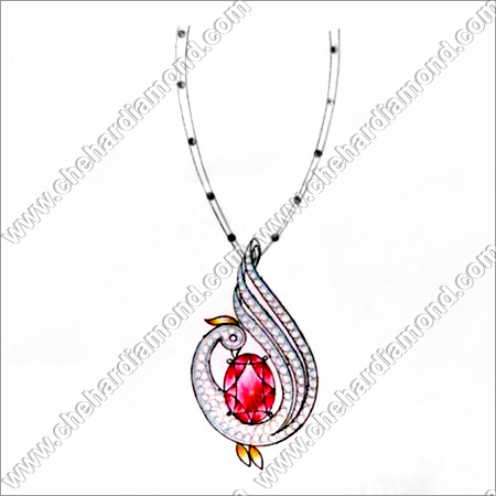 Fancy Gemstone Diamond Pendant