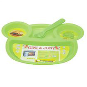 Green Plastic Baby Food Plate