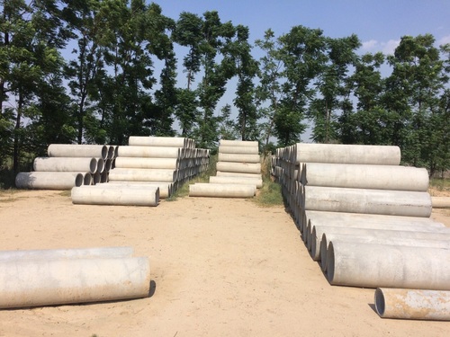 stock ready for cement pipes
