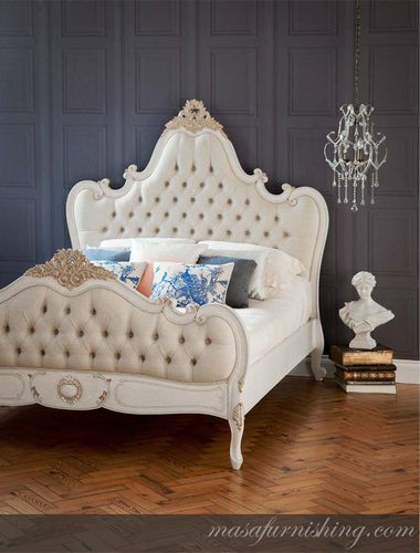 Button Upholstered Bed