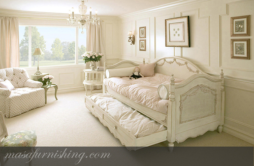 Victorian Ribbon Storage Bed