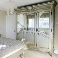 Antique Wooden Wardrobe - Solid Wood/teakwood, 180 X 55 X 220 Cm, 3 Doors | Ample Storage, Elegant Design, Customizable, Mirror Doors, Worldwide Shipping