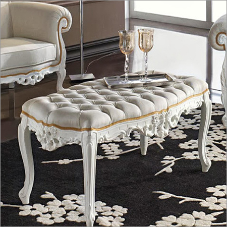 Royal Rococo Wooden Bench