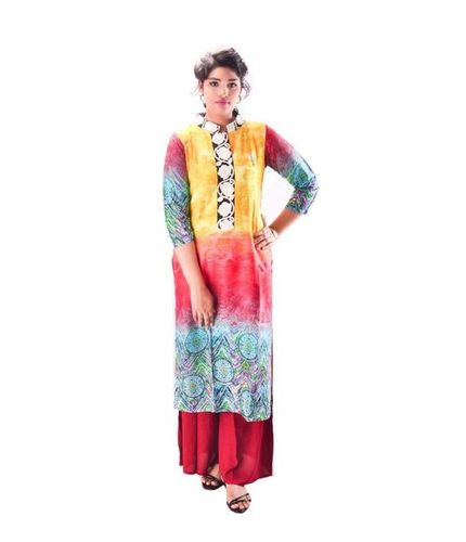 Multi Coloured Rayon Kurti