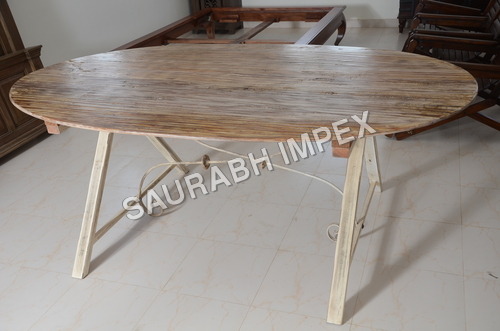Antique Folding Round Table