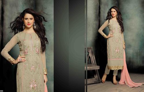 Mohini Beige Embroidered Salwar Kameez