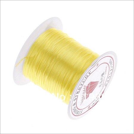 Yellow 50 Meter 0-8mm Crystal Stretchy Elastic Threads Cords