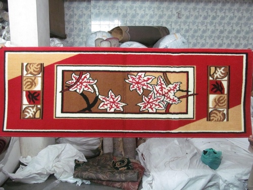 Tent Carpets & Runner - Polyester Fabric, Variable Dimensions, Red Floral Design | Water Resistant, Durable, Easy Cleaning, Elegant Comfort