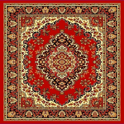Machine Made Carpets - Polyester, 8x10 ft, Red | High Density, Durable, Easy Clean, Elegant, Soft, Stylish