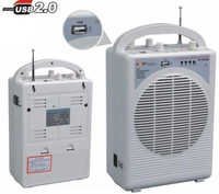 Rechargeable Portable Wireless Amplifier System - Compact 10x10x5 Inches, White/black | Vhf High Band, Multiple Inputs, Tone & Volume Control, Portable, Built-in Battery