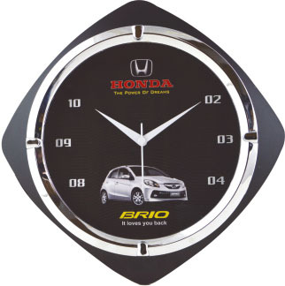 Customizable Plastic-Metal Wall Clock 10x10 Inches Black, Quartz Movement Battery Powered, Durable Stylish Design