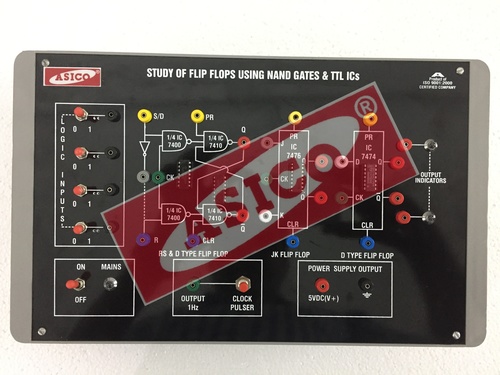 Flip Flops using TTL ICs and NAND Gates