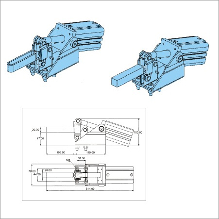 Pneumatic operating Toggle Clamps