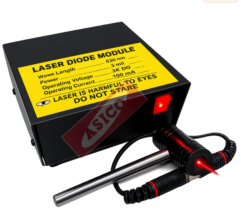 Diode Laser - 5mW Optical Power, Red 635-670nm Wavelength | Compact Plastic Mount, 1-Year Warranty