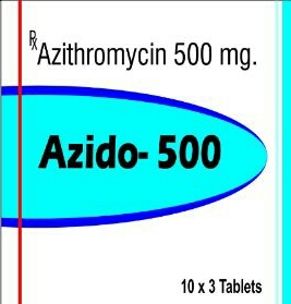 Pharma Product - Azithromycin 500 mg Cyan, Blister Pack, 90 Oval Tablets | Antibacterial Action, Dosage Control, Easy to Use