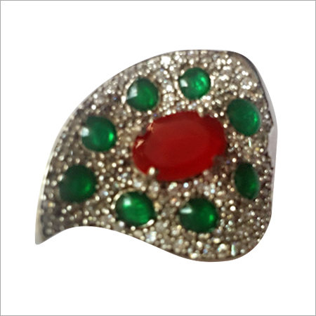 Traditional Silver Stone Ring