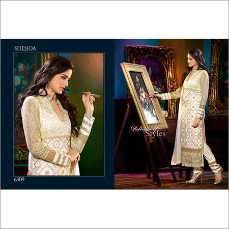WHITE GEORGETTE SALWAR KAMEEZ