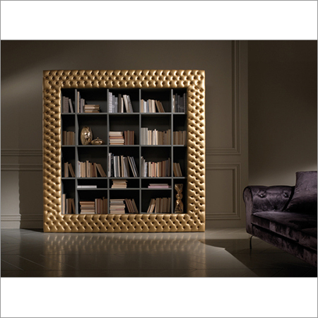 Tufted Wooden Bookshelf