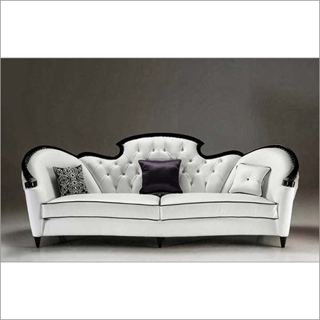 Capella Wooden Sofa Set - Solid Teakwood 227x103x98 cm, White | Elegant Design, Comfortable Seating, Customizable