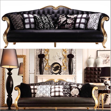 Paris Wooden Sofa Set - Solid Teakwood & Rosewood, Sofa 75"L x 28"W x 45"H | Elegant Design, Customizable, Comfortable Seating