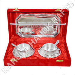 Silver Plated Cup Plate Set