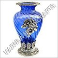 White Metal Flower Vase