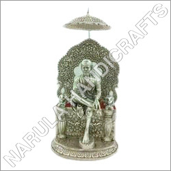 White Metal Sai Baba Statue