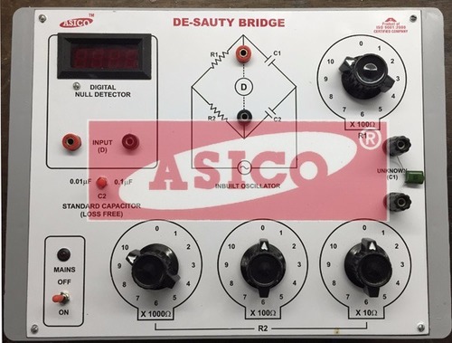 Desauty Bridge With Null Detector And Oscillator